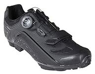 Gavin Pro MTB Shoe, Quick Lace - SPD Cleat Compatible Mountain Bike Shoe, Black, 8.5 Women/7.5 Men