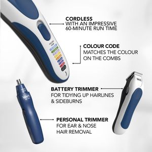 Wahl Colour Pro Cordless Hair Clipper – Adjustable Blades