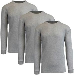 Galaxy by Harvic Men's Long Sleeve Waffle Thermal Shirt 3-Pack