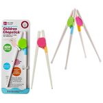 BAERFIT Beginners Learning Chopsticks for Kids and Adults Auxiliary Chopsticks Holding Position for Children , Training Chopsticks for Baby, Reusable Trainer Chopstick Random Color - 2 Pieces