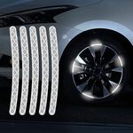 Colorsole® (White) (20PCS) Night Reflective Car Bike & Bicycle Rim Reflectors, Safety Warning Stripe Decals Stickers Decoration Compatible with BMW X7