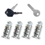 4 Pack Lock Cylinders Compatible with Thule Roof Racks Components, One-Key Lock Cores System Replacement for Car Racks System Accessories