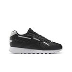 Reebok Unisex Glide Vegan Sneaker, Core Black/Vintage Chalk S23-R/Blue Pearl, 7 UK