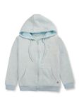 Gini and Jony Girls Blue Solid Fleece Full Sleeves Knits Jacket 4-5 Years(8905682327198)