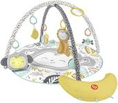 Fisher-Price Snugamonkey Go Bananas Gym, Monkey-Themed Infant Playmat With Tummy Time Prop And Activity Toys