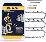 MANNIAL 20 Inch Chainsaw Chain 3-Pack with Sharpening Kit, 0.325" Pitch .063" Gauge 81 Drive Links, 26RS 81 Fits Stihl (PRE 2023 .063" Gauge) MS291 MS271 Farm Boss MS290 MS261, 3639 005 0081