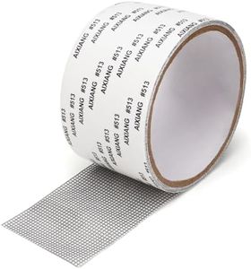 Bagentry Window Screen Repair Tape Gray, 2" x 6.5 Ft Screen Patch Repair Kit, Strong Adhesive Waterproof Covering Mesh Screen Tape, Screen Door Repair for Tears Holes (1 Roll)