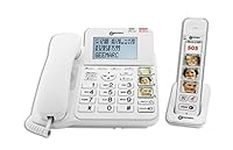 Geemarc Amplidect 295 Combi Photo - Loud Corded and Cordless Phone with Answering Machine and Customisable Photo Buttons for Elderly - Low to Medium Hearing Loss - Hearing Aid Compatible - UK Version