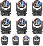 DazzlingStage 200W 7 LED RGBW Moving Head Stage Lights, Moving Head with Beam Wash Bee Eye Zoom Effect, DMX512 & Sound-Activated Stage Lights, 2800K-8500K Beam Lights for Party Event Wedding, 10 Pack