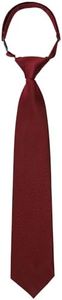 Kajeer Ties for Kids Boys Necktie Adjustable - Woven Little Boys Pre-tied for Kids Formal Wedding Graduation School Uniforms (Wine red, M (age 5 years - 12)