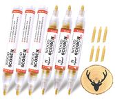 SUIUBUY Scorch Pen Marker, 6 PCS Wood Burning Pen Set with 3 PCS Wood Burning Pen and 3 PCS Double-Sided Burning Pen and 6 PCS Replacement Nib for Burning Wood, Do-it-Yourself Kit Arts and Crafts