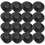 Kisangel 20Pcs Mini Hats Party Pack Mini Doll Hat Tiny Hats for Crafts Party Supplies(Black)