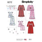 Simplicity Pattern 8272 HH (3-4-5-6) Child's and Girl's Sleepwear and Robe, Paper, White, 22 x 15 x 1 cm