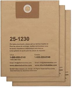 Stanley 25-1230 4-5 Gallon Disposable Filter Bag 1-1/4" for Wet/Dry Vacuum SL18130P SL18133 SL18129, 3 Count (Pack of 1)