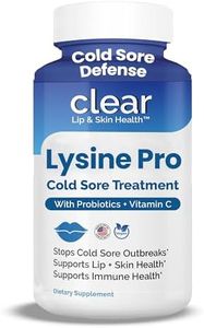 Clear Probiotics Lysine Cold Sore Treatment for Lips – with Lactobacillus Rhamnosus, Acidophilus and Vitamin C – Cold Sore Supplement for Lip & Skin Health, Immune Support & Prevention – 360 Capsules