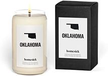 Homesick Premium Scented Candle, Oklahoma - Scents of Butter, Cinnamon, Pecan, 13.75 oz, 60-80 Hour Burn, Natural Soy Blend Candle Home Decor, Relaxing Aromatherapy Candle