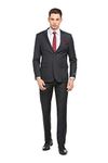 Van Heusen Men's Notch Lapel Slim Fit Suit Jacket (VHSU1M76915_Grey_44)