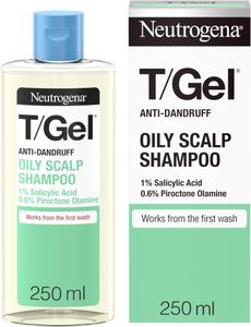 Neutrogena T/Gel Oily Scalp Shampoo 250ml – Anti-Dandruff Cleanser