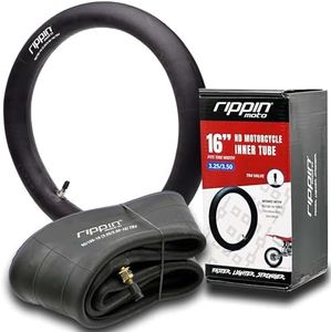 Rippin Moto 16" 17" Heavy Duty Motorcycle Inner Tube With TR4 Valve - 100% Natural Rubber 3MM Thick Puncture Resistant for Motocross & Enduro Motorcycles