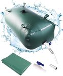 Ezcasch Portable Water Storage Bladder, 211gal/800L Large Capacity Water Storage Containers, Portable PVC Water Reservoir with valves and Overflow Kit, Foldable Water Tank for Outdoor Use, green