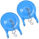 2 Pack Toilet Flapper Replacement, 3 Inch Toilet Tank Flappers Compatible for Gerber 99-788, Replacement Parts with Stainless Steel Chain Fits Most Toilets, High Performance, Water Saving (Blue)