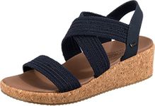 Skechers Women's Arch Fit Beverlee-Love Stays Wedge Sandal, US Women, Navy, 5