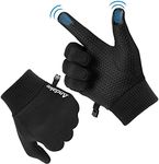Andake Running Gloves Winter Warm Gloves Liners Touch Screen Texting Gloves, Flexible&Lightweight for Running Cycling Hiking Driving for Men and Women