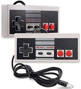 suily 2 Pack USB Wired Controller for NES Games, PC USB Controller Retro Gamepad Joystick Raspberry Pi Gamepad Controller for Windows PC Mac Linux RetroPie NES Emulators