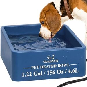 Super Large Heated Water Bowl, Waterproof Heated Dog Bowl with Chew-Resistant Cord, Thermal Heated Water Bowl for Cats Provides Water in Winter, Heated Pet Bowl for Chicken, Rabbit, Bird