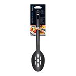 Chef Aid Black Nylon Slotted Serving Spoon, BPA Free Kitchen Utensil for use with Non-Stick Cookware, Ideal for Serving and Draining a Wide Selection of Foods, Comes in Black Colour