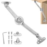 Serplex® Adjustable Folding Lid Support Hinge Stay Bracket, Heavy-Duty Cabinet Door & Toy Box Lid Support, Soft Closing Drop-Down Support Arm with Mounting Screws