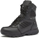 MAGNUM 6 or 8 Inch Waterproof Tactical Boots for Men, Military Work Boots Men, Brown or Black Boots, Lace Up or Side Zipper Duty Boots, Botas de Trabajo Para Hombre, Black Storm, 9