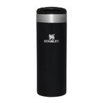 Stanley Aerolight Transit Travel Mug 0.47L - Keeps 6 Hours Hot - 8 Hours Cold - Dishwasher Safe - Leakproof - Car Cup Holder Compatible - Thermos Coffee Mug - Black Metallic