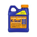 K-Seal Plastic Permanent COOLANT Leak Repair Liquid 236Ml - Stop Radiator Leak, Head Gasket Repair,Block/Head Sealer-No Draining/No Flushing,for All Cars, Light Trucks, Heavy Trucks & Buses, 1 Can