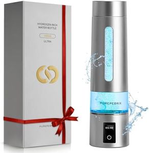 Hydrogen Water Bottle Generator - Up to 8100 PPB - Certified H2 Generator - 12-Hour Hydrogen Retention - Portable Alkaline Water Pitcher | 3 Hydrogen Modes| Platinum-Iridium Catalyst | Healthy Gift