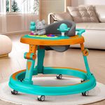 StarAndDaisy 360 Baby Walker 6-24 Months / 7 Level Height Adjustment Walker for Kids Boy and Girl with Intergrated RGB Lights, Switchable Food & Musical Toy Tray/Premium Baby Activity Walker