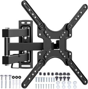 Dohiis TV Wall Mount, TV Wall Bracket for 14 "to 60" Inch Screens, Tilts Swivels & Extends for Flat & Curved TVs, Adjustable Heavy Duty Wall Mount, Weight Capacity 30kg,Max VESA 400x400mm