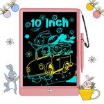 Bravokids 10 Inch LCD Writing Tablet,Doodle Board Drawing Tablet Toys for 3 4 5 6 7 8 Years Old Girls Boys, Electronic Drawing Pad for Kids, Educational Toys Christmas Birthday Gift for Kids (Pink)