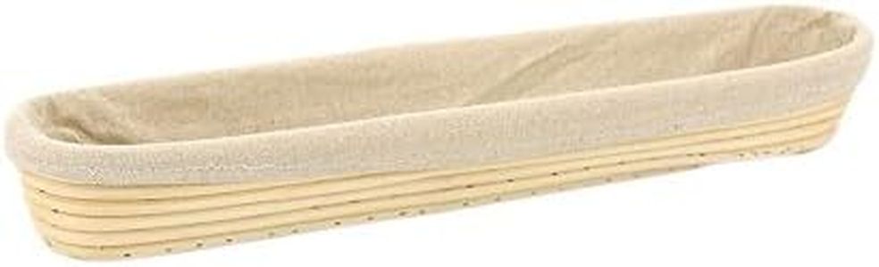 44cm Long Bread Proofing Basket, BetterJonny - Banneton Brotform Bread Dough Paste Rising Rattan Basket Come with Linen Liner
