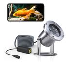 Barlus Underwater Cameras 304 Stainless Steel IP68 5MP 2592×1944 POE IP Camera 32Ft Cable Koi Pond Camera