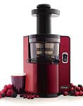 Omega Juicers VSJ843QR Vertical Slow Masticating Juicer Makes Continuous Fresh Fruit and Vegetable Juice at 43 Revolutions per Minute Features Compact Design Automatic Pulp Ejection, 150-Watt, Red