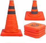 Sunnyglade 4 Pack 15.5 inch Collapsible Traffic Cones Multi Purpose Pop up Reflective Safety Cone (4)