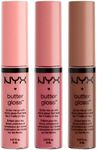 NYX Butter Lip Gloss Set 3 (Creme Brulee, Angel Food Cake and Ginger Snap)