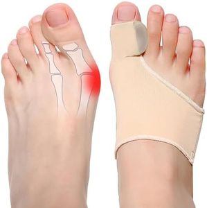 Bunion Corrector Sleeve, Big Toe Separator Toe Splint for Bunion Pain Relief, Breathable Toe Straightener with Gel Toe Separator, Hallux Valgus Relief Big Toe Alignment 1 Pair