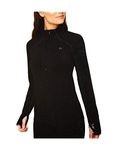 Paradox - Women's Drirelease Merino Blend Long Sleeve Top Base Layer (Deep Black, Large)