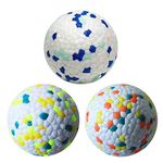 CAISHOW 3Pack Dog Ball Toys Indestructible Dog Ball Float On Water Fetch Bouncy Durable Solid Rubber Ball For Puppy Small And Medium Dogs Playing Toys (3Pcs-2.55'')