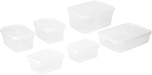 Décor Food Storage Container, Clear, Pack of 6