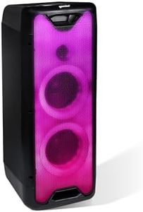 Gemini GLS-550 Portable Bluetooth Party Speaker with 800W Peak Power (50W RMS), Bass Boost, RGB LED Light Show, Hi-Fi Wireless Streaming, Rechargeable Battery, Microphone & Remote Included