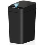 Bathroom Trash Can with Lid Touchless Automatic Garbage Can, 2.2 Gallon Slim Waterproof Motion Sensor Smart Trash Can, Small Plastic Trash Bin for Bedroom, Living Room