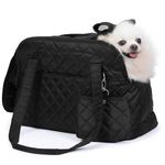 HAPPY HACHI Pet Carrier, Dog Carrier Handbag with Fleece Mat and Safety Strap, Portable Cat Tote Bag Carrier Mesh Breathable Travel Bag for Puppies and kittens